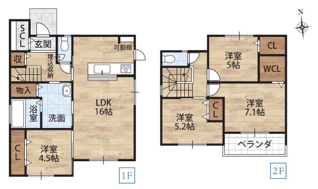 岩出森・新築戸建の間取り