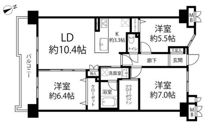 【間取り】 | クレストコート杉並宮前