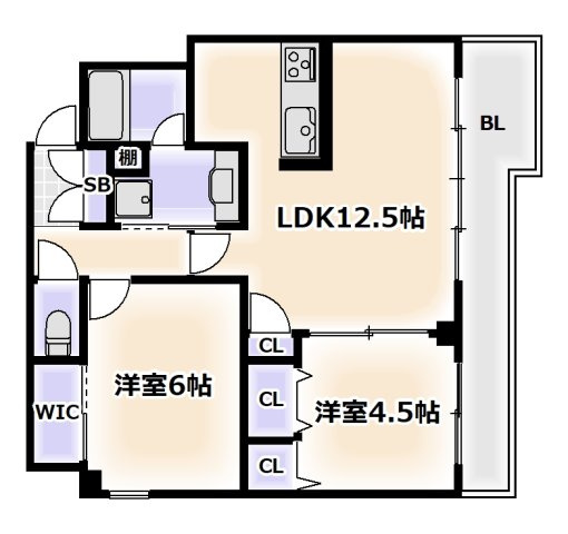 【間取り】 | ＳＴＡＮＤＺ四天王寺前夕陽丘