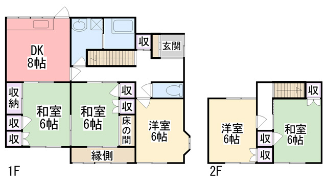 上津2丁目貸家の間取り