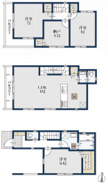 さいたま市北区盆栽町　0500②　新築一戸建て　02の間取り|【全2棟・2号棟】さいたま市北区盆栽町　0500②　新築一戸建て　02・3SLDK・土地面積65.01m2・建物面積112.95m2