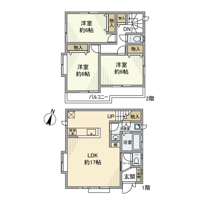 堀ノ内戸建の間取り