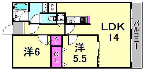 セビーヌ武庫之荘参番館の間取り