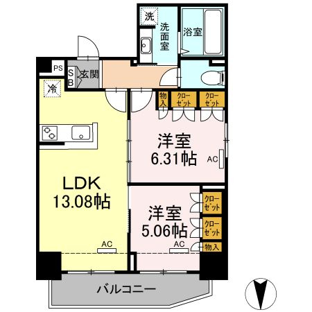 ホウエイコート秋葉原の間取り