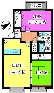 福岡市南区柳河内２丁目のアパートの間取り|間取り図