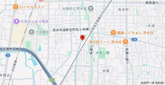 茨木市小川町貸家の地図