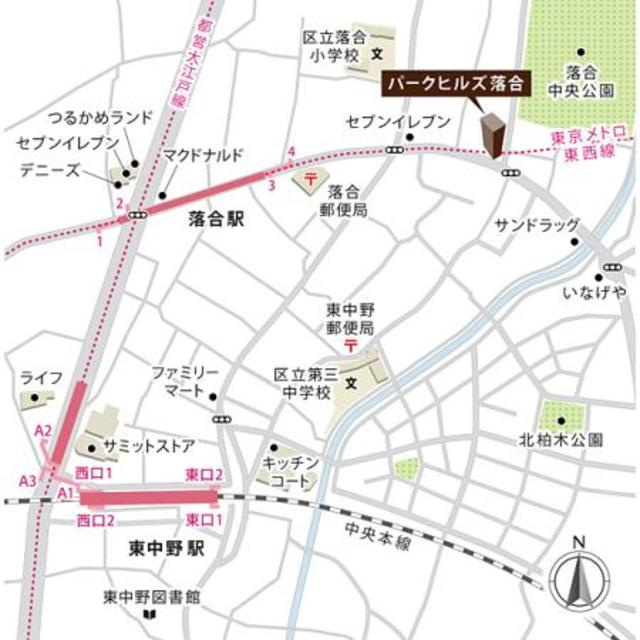パークヒルズ落合の地図