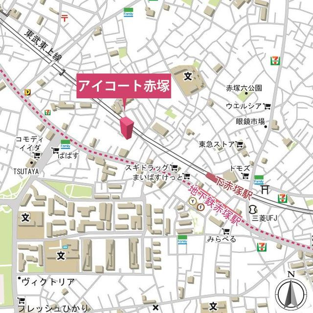 アイコート赤塚の地図
