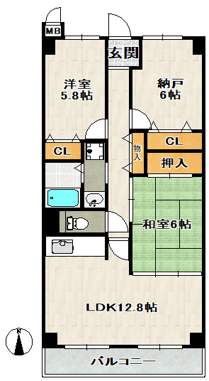 ヴィオレット宝塚の間取り