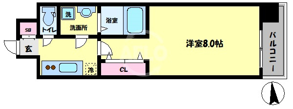 ワールドアイ難波南PORTAの間取り|ワールドアイ難波南PORTA　間取り