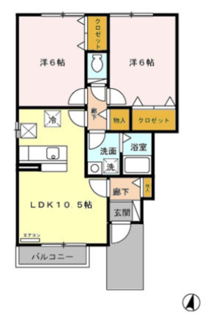 クレアール　Bの間取り|間取です☆