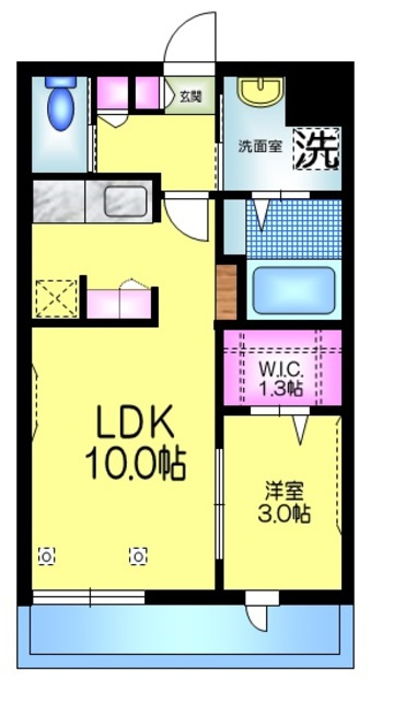 グランコート稲毛の間取り|★1ＬＤＫ＋ウォークイン★