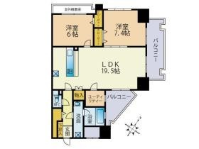 福岡市中央区薬院３丁目の賃貸マンションの間取り|間取り図