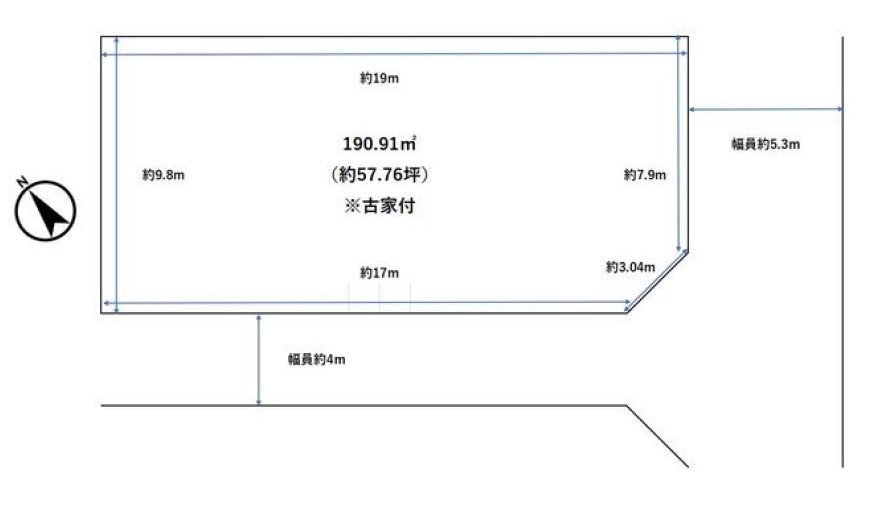 野洲市久野部　売土地の土地図