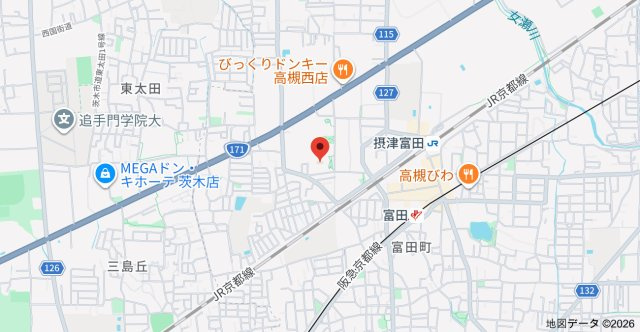 ジークレフタカツキトンダオカ　の地図
