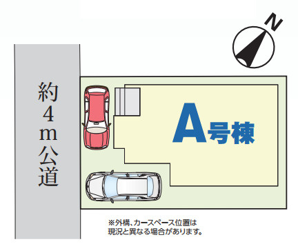 川越市南田島　新築戸建　ハートフルタウンの区画図