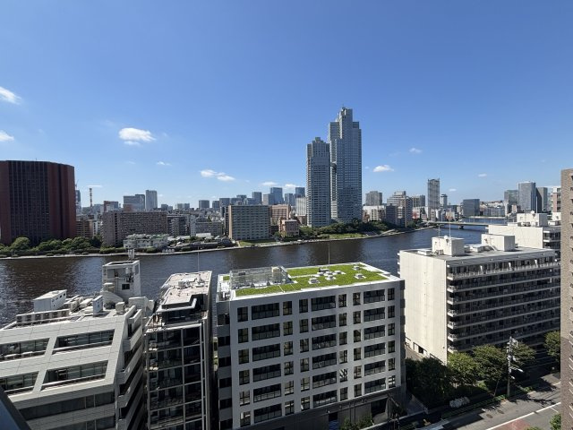 11階ですが、バルコニーから隅田川を望む開放的な眺望が広がります