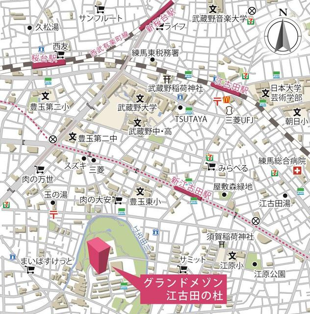 グランドメゾン江古田の杜の地図