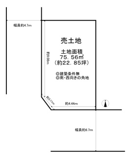 【土地図】 | 石津町３丁　売土地 | 【土地面積約２１．９４坪】夢のマイホームを実現してくださいね！是非現地にてご体感ください♪