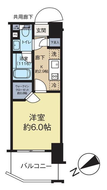 パークリュクス門前仲町monoの間取り