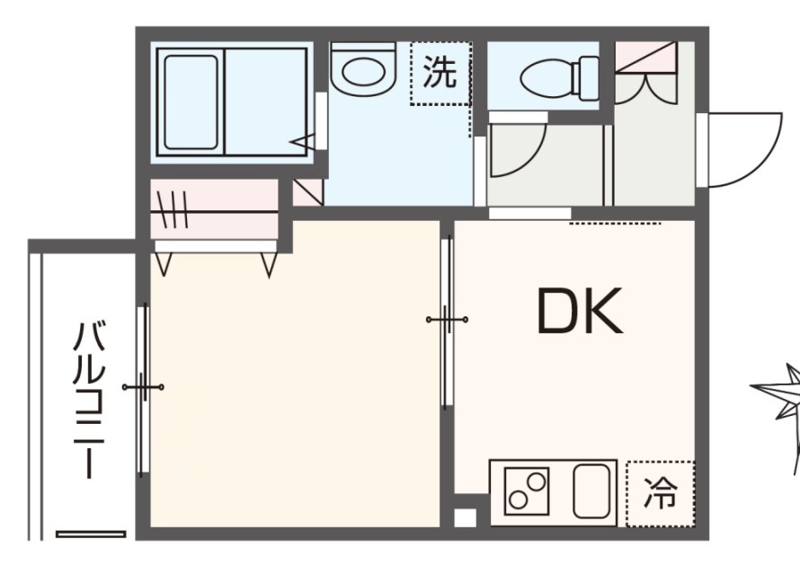 MELDIA西所沢Ⅱの間取り
