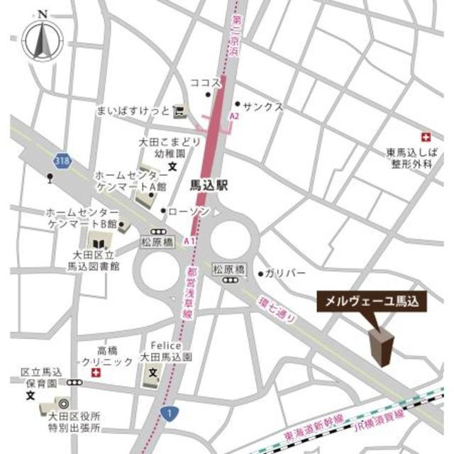 メルヴェーユ馬込の地図