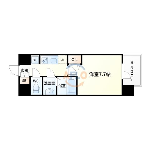 プレサンスNEO上新庄PRIMECRUISの間取り|プレサンスNEO上新庄PRIMECRUIS　間取り