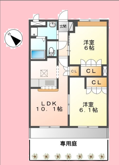 ガーデンヒルズNAKAYAMA壱番館の間取り