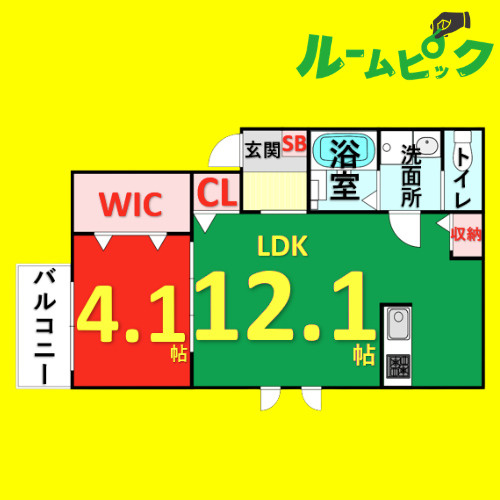 Delica黒川　名古屋市賃貸　仲介手数料無料の間取り