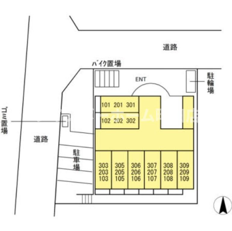レガート湘南台※初期費用分割あと払いサービス利用可能物件の区画図