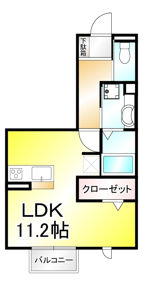 レジデンスフラワーⅡの間取り