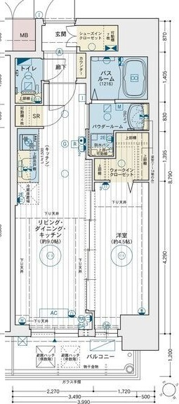 エステムコート名駅南シティリンクの間取り