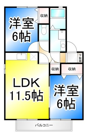 ラフィネス高田の間取り