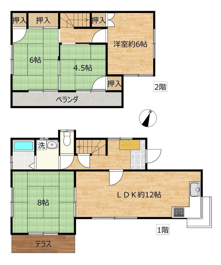 入間市新久　中古戸建の間取り