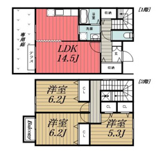 【間取り】 | グレイスタウン蘇我　C