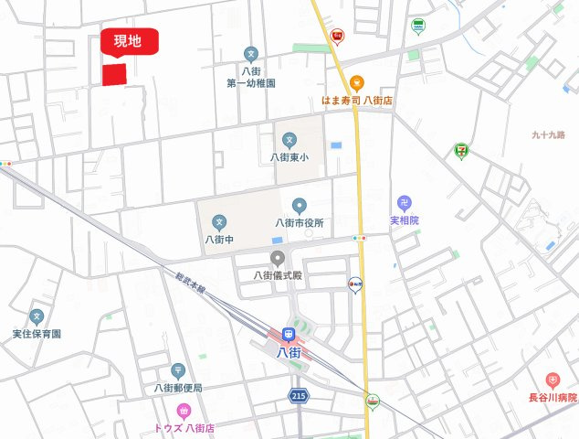 うぇ～ば～タウン八街ほ　E区の地図