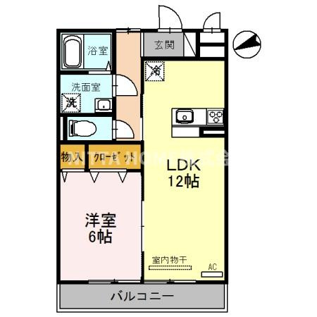 フェアリーシャンテの間取り|浴室乾燥機や洗髪洗面化粧台などの設備がついています＊