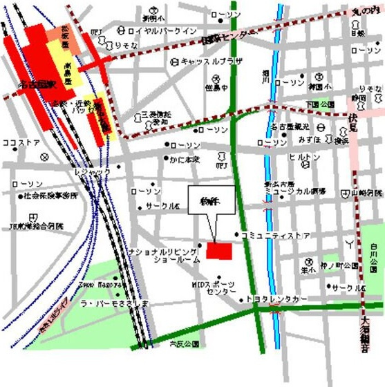 パークアクシス名駅南の地図