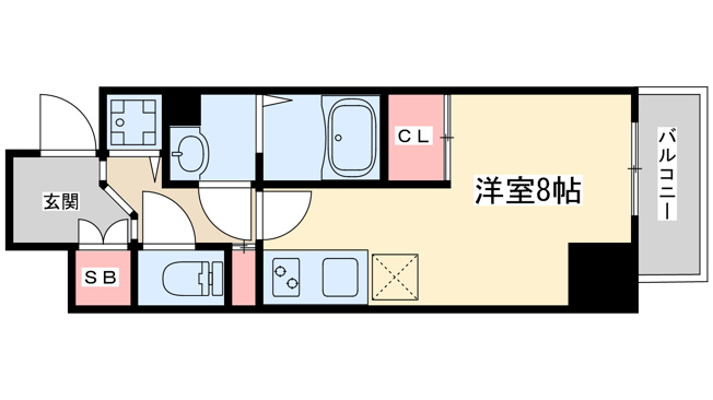【間取り】 | Metrosa谷町6丁目North