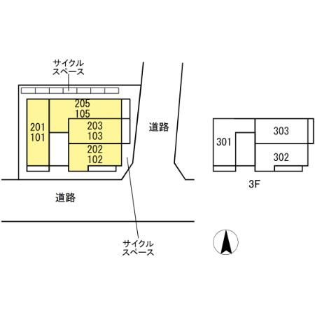 エクセリア南花畑Ⅰの区画図