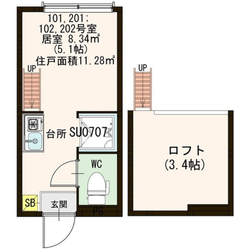 ソレイユ新宿の間取り