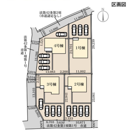 リーブルガーデン第2高崎乗附の区画図