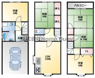 【間取り】 | 下小阪1丁目戸建