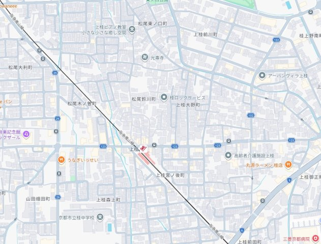 京都市西京区上桂大野町　第1期　売土地の地図