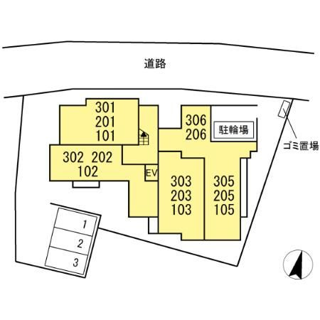 オードリーコートの区画図