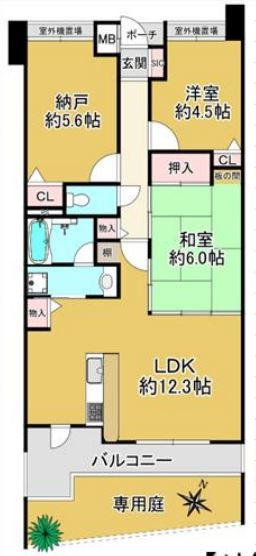 グランプレステージ明石魚住駅前の間取り