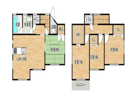 入間市小谷田　中古戸建の間取り