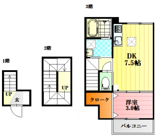 Ｓｈａｍｂｒｅ古市B棟の間取り