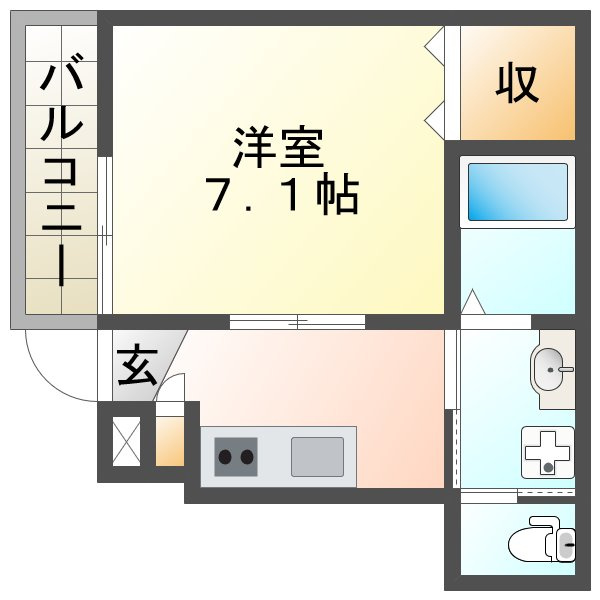 ジーメゾン塩屋の間取り