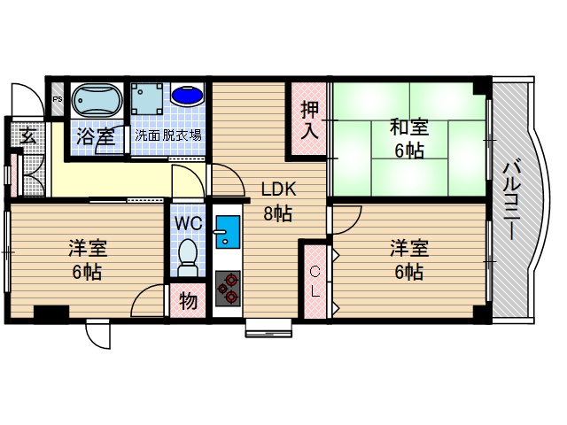 【間取り】 | ノーブルハイム玉櫛